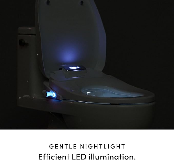 TUSHY Aura Luxury Electric Bidet Seat | Heated Toilet Seat with Temperature Control, Self-Cleaning Nozzle, Instant Adjustable Warm Water & Dryer (Remote Control & Auto Open, Soft Close Lid), Elongated