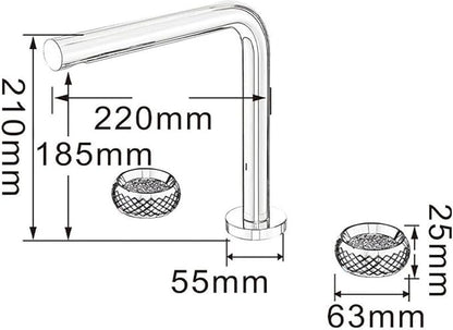 3 Hole Basin Mixer Faucet Double Handle Hot and Cold Water Brass 3 Hole Bathroom Faucets-Grey