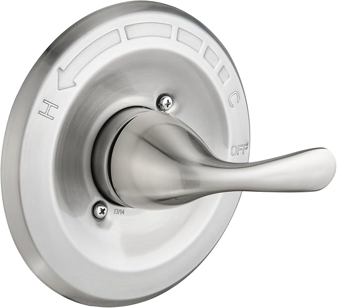 Shower Trim Kit Compatible with 13/14 Series, Shower Cover Plate with Handle, Brushed Nickel(Valve& Catridge Not Inclued)