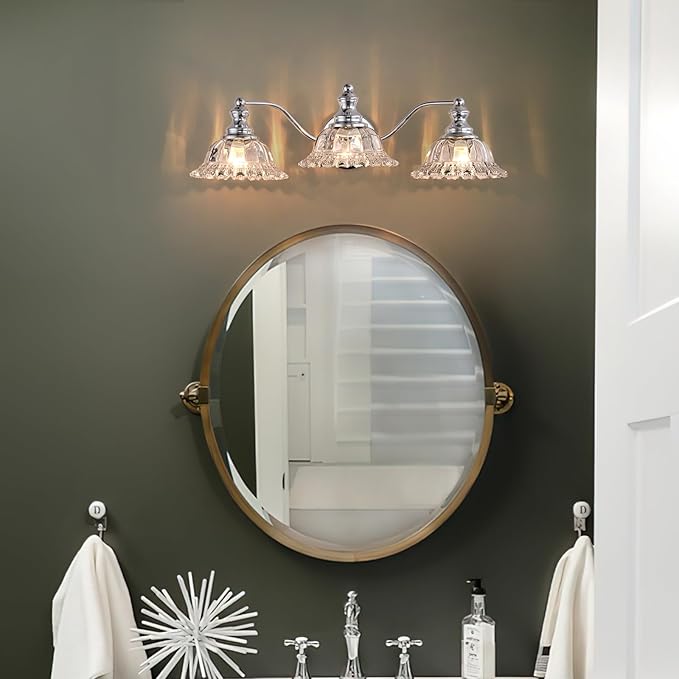 Chrome Vanity Light 3 Light Bathroom Lights Vanity Lights for Bathroom Bathroom Light Fixtures