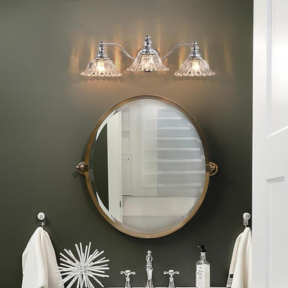 Chrome Vanity Light 3 Light Bathroom Lights Vanity Lights for Bathroom Bathroom Light Fixtures