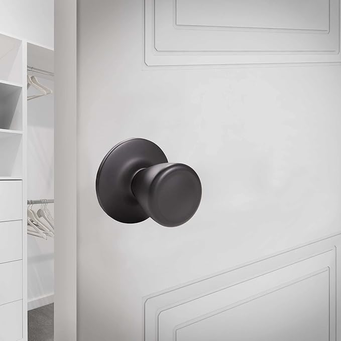 Design House 779249 Tulip Dummy Door Knob Matte Black