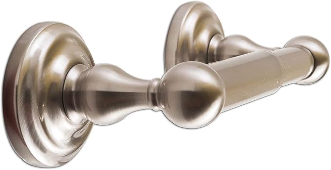 SENTO ROBIKI Nickel Bathroom Accessories Set, Bath Hardware, Includes Robe Hook, Toilet Paper Holder, Towel Ring, 18” & 24” Towel Bar, Duty Metal Bath Hardware Set Wall Mounted (5-Piece, Satin Nickel)