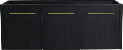 48 Inch Floating Bathroom Vanity,48" Bathroom Vanity Without Sink,Modern Vanity Cabinet,Black Wall Mounted Cabinet(Sink Basin Not Included)