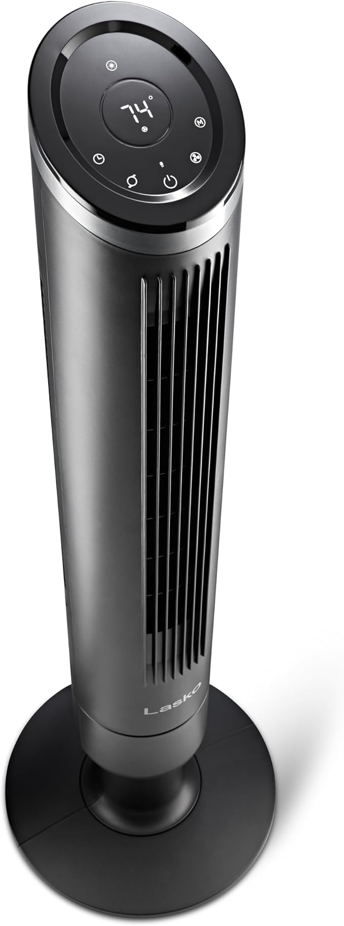 Lasko Apex Tower Fans Oscillating Quiet 42" - 29 ft/s Airflow, 28 dB, 90° Oscillation, 12H Timer, Air Filter for Hair & Dust, Remote, Black, Floor Fans for Home Bedroom, RST200