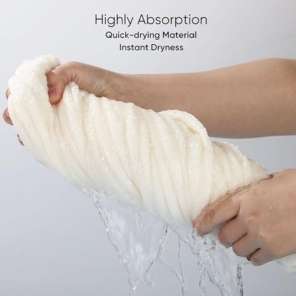 Luxury 2-Piece Quick-Dry Bath Towel Set 27.5X 55 Inches – Ultra Soft Microfiber for Bathroom, Bar, Pool, Gym & Travel – Elegant Twill Design