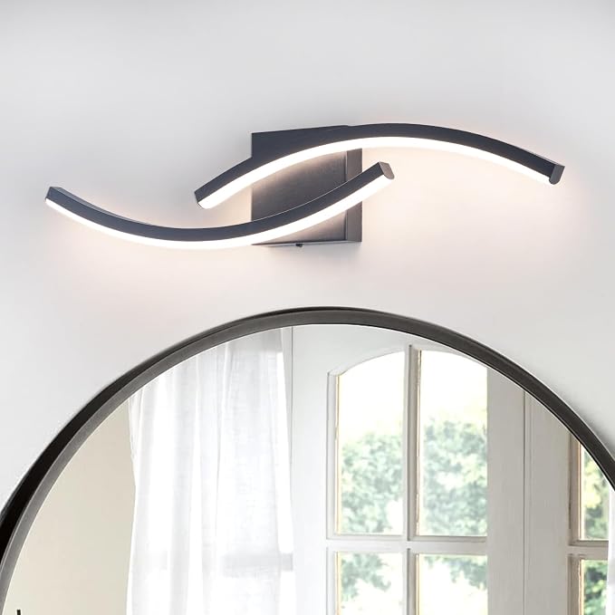 23.62 inch Vanity Light for Bathroom Lighting Fixtures Over Mirror Black Dimmable 5CCT Vanity Lighting Fixture Modern Bathroom Vanity Light 23 Inch Modern Wall lamp