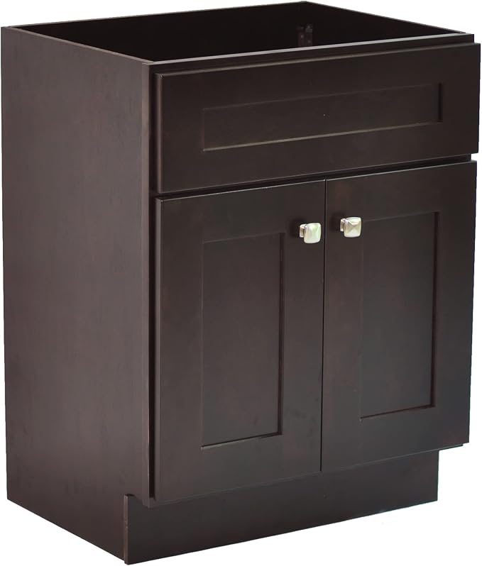 Design House Brookings Bathroom Vanity, 24", Espresso | Adjustable Hinges, Freestanding, Contemporary/Modern, Wood, Bath, 586974