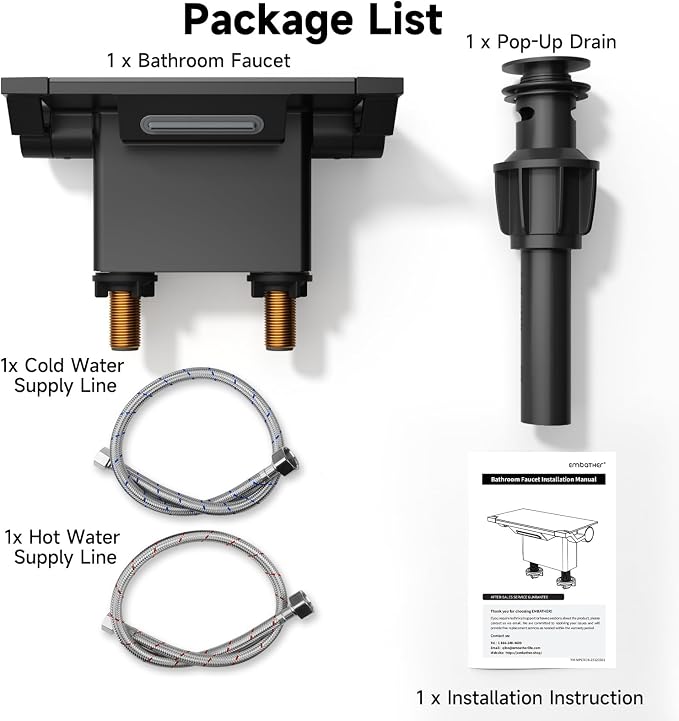 Bathroom Faucet with Storage Platform 4", 2-Hole, Matte Black | Bathroom Faucet, NSF Certified 4 Inch 2 Handle Basin Faucet, Widerspread Bathroom Sink Faucet