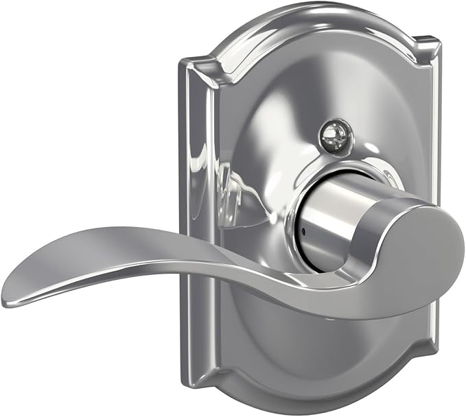 SCHLAGE Trim with SCHLAGE Hall and Closet Lever, Bright Chrome (F10 ACC 625 CAM)