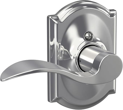 SCHLAGE Trim with SCHLAGE Hall and Closet Lever, Bright Chrome (F10 ACC 625 CAM)