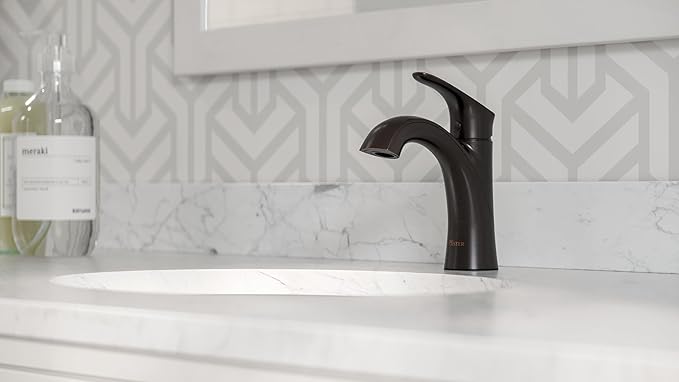 Pfister Weller Bathroom Sink Faucet, Single Handle, Single Hole or 3-Hole, Tuscan Bronze Finish, LG42WR0Y