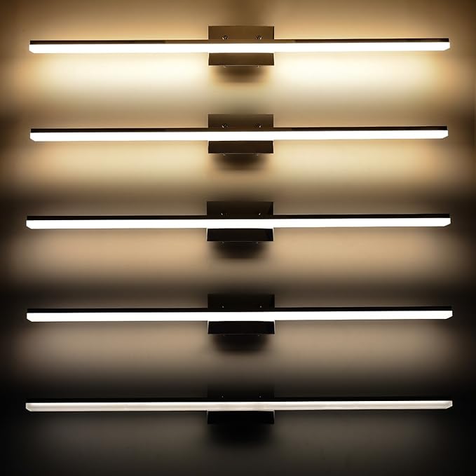 mirrea 48in Modern LED Vanity Light for Bathroom Lighting Dimmable 46w Chromed (Warm White 3000K)