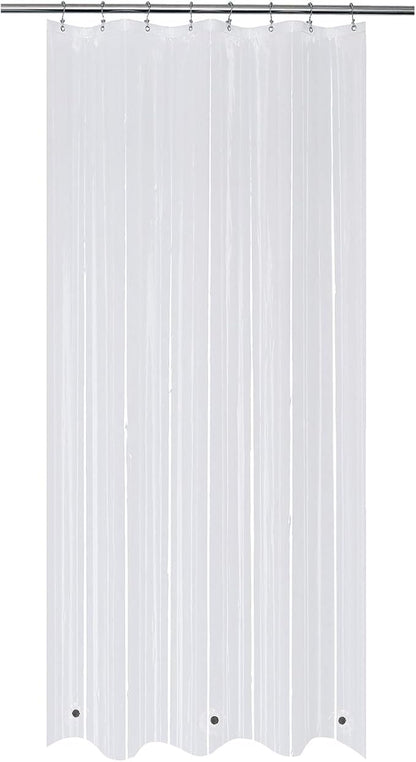 48x84 Stall Size Shower Curtain Liner Clear | 3 Bottom Magnets,8 Rustproof Grommets,Water Proof Heavy Duty PEVA,48W x 84H for Shower Stall Extra Long Size