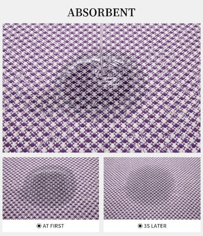 YIHOUSE Purple Bathroom Rugs Sets 3 Pieces,Thin Bath Mat Quick Dry