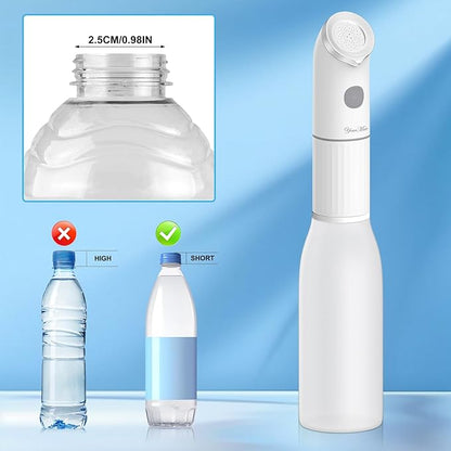 YourMate Electric Portable Bidet for Travel & Daily Hygiene, 2 Modes Spray, High Pressure Handheld, 350ML Tank, IPX7 Waterproof, AAA Battery Operated w/ Bottle Adapter