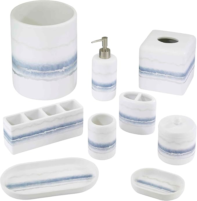 Avanti Linens - Lotion Pump/Soap Dispenser, Resin Countertop Accessories, Marble Inspired Bathroom Essentials (Murano Collection) | Refillable, Soap & Lotion Pump, Easy Pump, Durable Construction, Seasonal Bathroom Decor