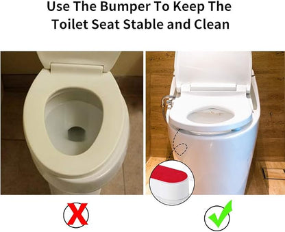 Longe Bidet Toilet Seat Bumper for Replacement Kit with With Strong Adhesive, Sticking Buffer Attachment for Use With Bidets - 8 PCS