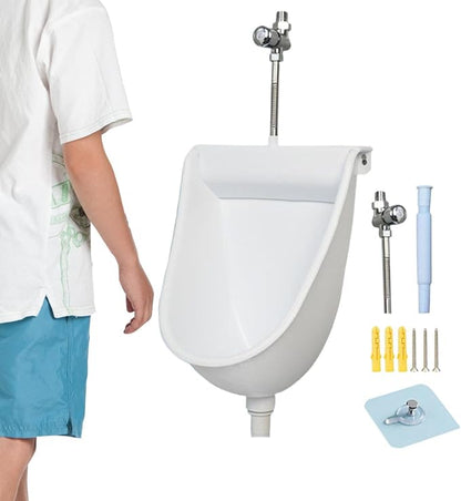 Floating Toilet Wall Mounted Male Toilet with Flush | Male Urinals for Home Dorm Garden RV Apartment Dad Boyfriend Grandpa