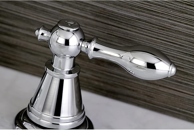 Fauceture FSC1979AL English Classic Widespread Bathroom Faucet with Brass Pop-Up, Polished Nickel