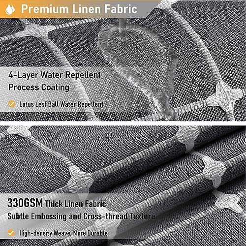 BTTN Stall Boho Farmhouse Linen Shower Curtain Set, 36x72, Charcoal Gray