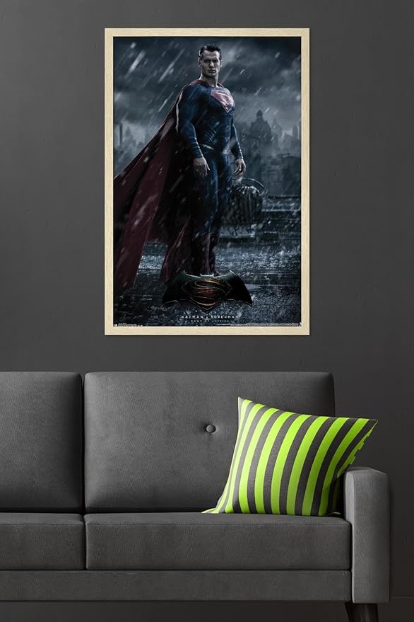 Trends International DC Comics Movie Batman v Superman - Superman Wall Poster, 34L x 22.4W, Blonde Framed Version