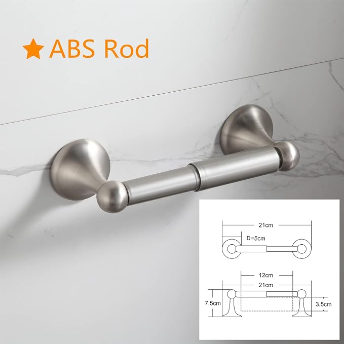 BGL Bathroom Hardware Set Brushed Nickel Adjustable Expandable Bath Towel Bars Bathroom Accessory Set Towel Racks 8-Pieces Wall Mount