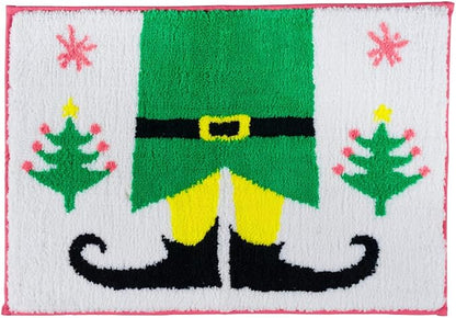 Elf Movie Buddy Christmas Bathroom Mat Rug (17x24) - Non-Slip Plush Poly Knit Holiday Home Decor Accent - (Officially Licensed Product) By Franco Collectibles
