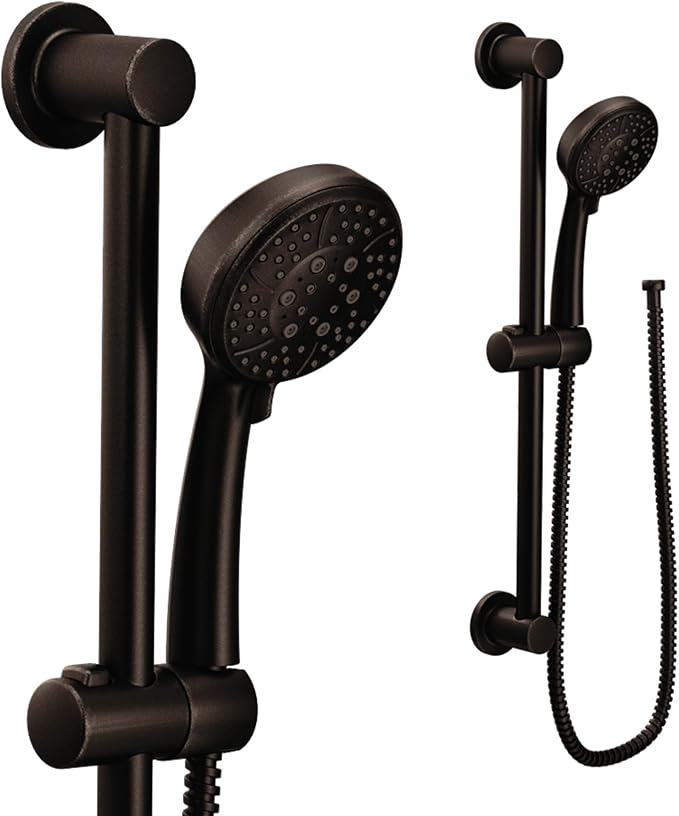 Moen Eco-Performance Oil-Rubbed Bronze 4-Spray Pattern Detachable Handheld Showerhead with 69-Inch-Long Hose with 30-Inch Slide Bar, 3669EPORB