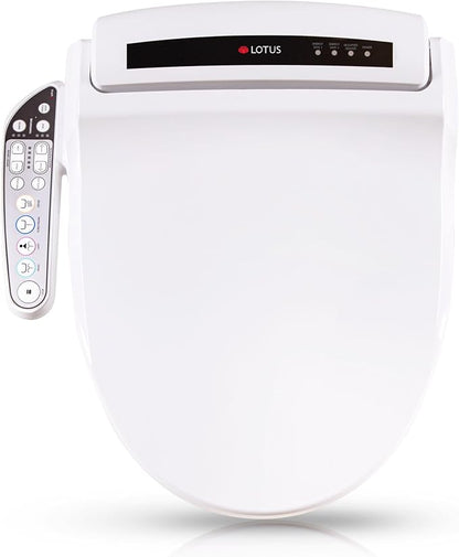 Lotus Bidet ATS-909 Round with Enema Wash (Purestream) for constipation relief, Heated Seat, Multi Modes Wash, Air Dryer, Deodorizer, Easy DIY Installation, Made in Korea