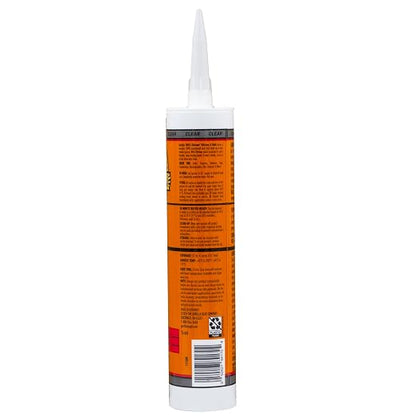 Gorilla 100% Silicone Caulk, Kitchen & Bath Sealant, 10oz Cartridge, Clear | Waterproof & Mold Resistant, Flexible Seal Prevents Shrinking, Great for Showers, Tubs, and Sinks