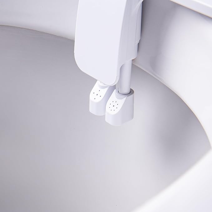 seido Origin 1.0 - Ultra-Slim Non-Electric Bidet Attachment for Toilet – Dual Nozzle, Adjustable Water Pressure, Easy DIY Installation, Self-Cleaning Sprayer, Eco-Friendly Design (White)