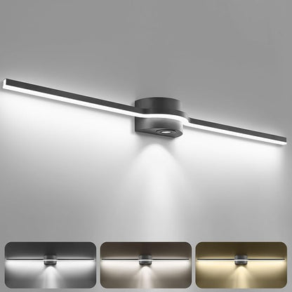 SOLFART LED Vanity Lights Bathroom Light Fixtures Black Bathroom Lights Vanity Lighting Fixtures 3 Color Temperature Dimmable 48 Inch Wall Light Fixture BK-3C
