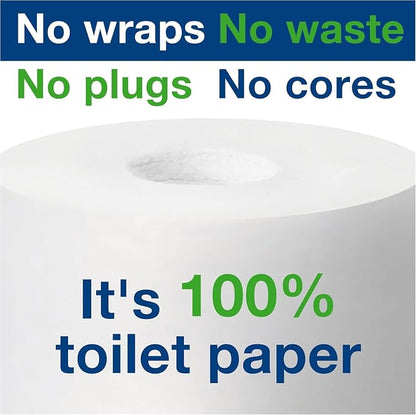 Tork Coreless High-Capacity Toilet Paper Roll T7, 36 x 1100 sheets, 472882 | White, Universal, 2-ply