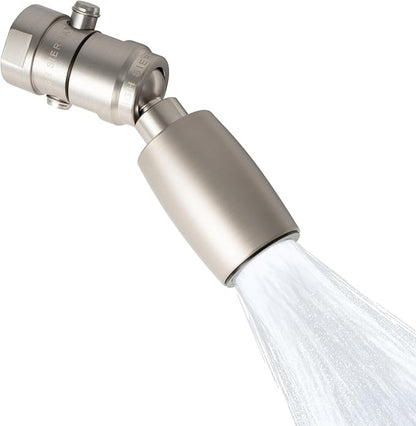 High Sierra® - CLASSIC™ Solid Lead-Free Metal 1.25 GPM Award Winning. Ultra Low Flow Shower Head with Trickle Valve. Patented Nozzle Never Clogs - Brushed Nickel Finish