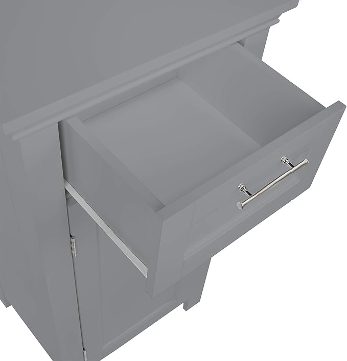 RiverRidge 06-076 Home Somerset Collection Single Door Floor Cabinet, Gray, No Size,Grey