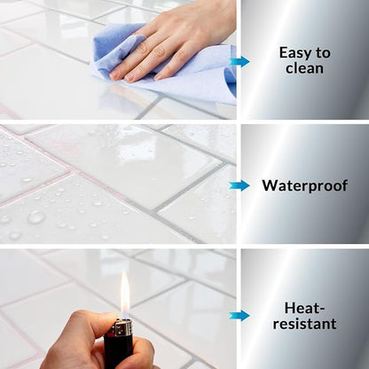 Peel and Stick BacksplashJoysticky 10-Sheet Peel and Stick Backsplash, 12" * 12" Laser Crystal Texture Stick on Tiles Backsplash for Kitchen & Bathroom，Thicker Design Peel and Stick Wall Tiles