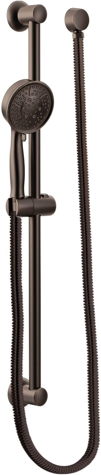Moen Oil Rubbed Bronze Eco-Performance Handheld Showerhead with 69-Inch-Long Hose Featuring 30-Inch Slide Bar, 3667EPORB
