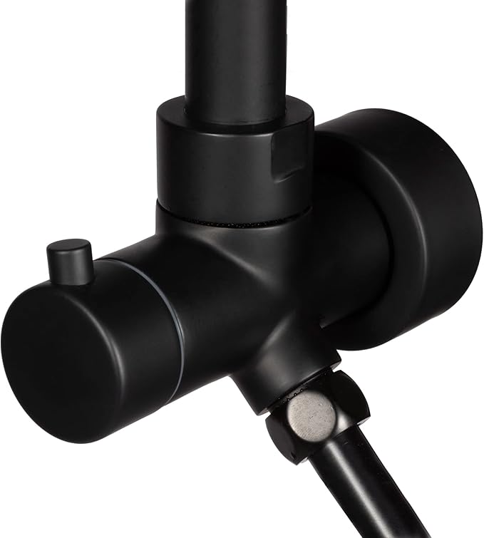 Lanikai Rain Shower Head with Handheld Spray Combo - 1028-MB-1.8GPM, Matte Black - 8" Rain Showerhead with Handheld Sprayer, 3 Spray Jets, 5-Function Rainfall Shower Head with Hose, 1.8 GPM