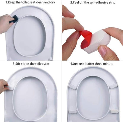 FOOFOO Bidet Toilet Seat Bumper for Bidet Attachment with Strong Adhesive White 4PACK