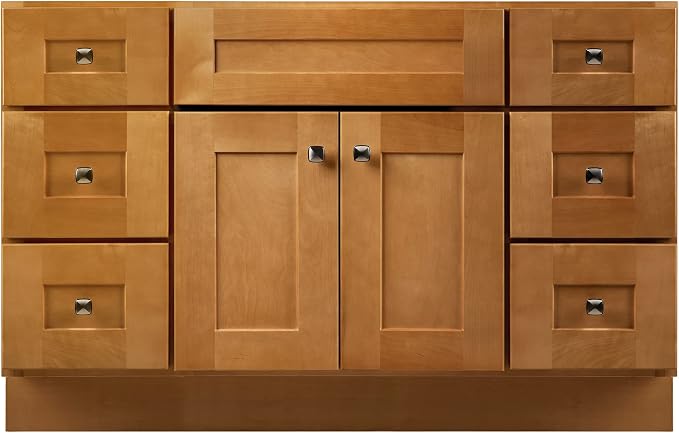 Design House Brookings Bathroom Vanity, 48", Modern Birch | Adjustable Shelves, Freestanding, Contemporary/Modern, Wood, Bath, 215780