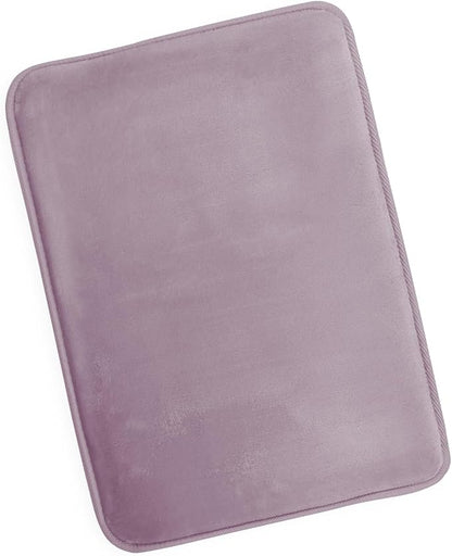 Clara Clark Bathroom Rugs, Velvet Memory Foam Bath Mat, Non-Slip Bath Rugs, Machine Wash, Dries Quickly, Ultra Soft Plush Bath Mats for Bathroom, 17 x 24, Dusty Purple