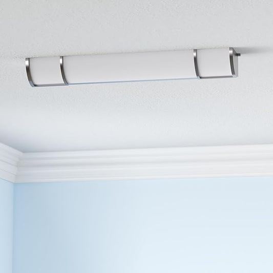 ASD LED 24" Vanity Flush Mount Light Fixture, Linear Bathroom Lighting Bar | 3CCT, Dimmable, Energy Star, ETL Listed | 25W 1950LM 3000-5000K 120V | Long Bath Wall Sconce Over Mirror | Nickel, 4 Pack