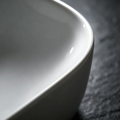 NUESTRA VIDA 18.1"x13" Bathroom Vessel Sink, White Ceramic Sink Bowl Above Counter, Vanity Sink, Lavatory Wash Basin