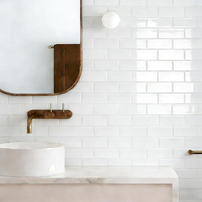 Art3d Subway Design Wall Tile, Peel and Stick Backsplash, 10-Pack, White | 12 x 12 Inch, Water Resistant, Durable, Easy to Installation, Coastal Style, for Modern Home Decor, Kitchen, Home Improvement