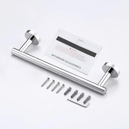 KES 9.6 Inches Hand Towel Bar Bathroom Towel Holder Kitchen Dish Cloths Hanger SUS304 Stainless Steel RUSTPROOF Wall Mount Polished Steel, Total Length 12 Inch, A2000S30