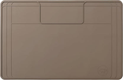 The Original Under Sink Mat - Silicone Waterproof mat, Trimmable, Easy to Clean, Kitchen cabinet liner, Under sink protector mats, Drip Tray with Lip (Brown, 31" x 22")