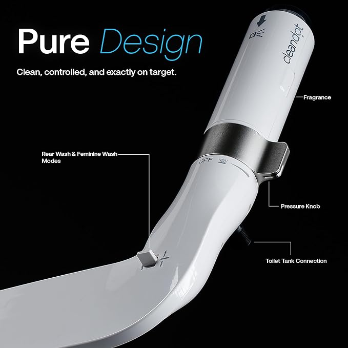 Bidet Attachment for Toilet — Scented Bidet with Fragrance Spray Odor Eliminator, Precision Nozzle Adjustable Pressure, Non-Electric Cold Water Leak-Proof (Nordic Wood, 1)