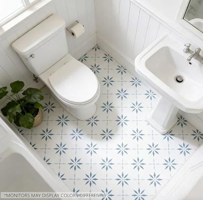 Peel and Stick Floor Tile, 7.9"x7.9" Vinyl Flooring for Bathroom Kitchen, Waterproof Non-Slip Durable Self-Adhesive Easy DIY Removable