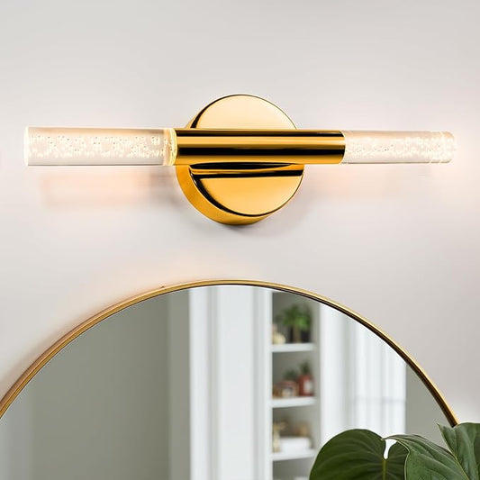 LED Bathroom Vanity Lights,16 inch Bathroom Light Fixtures Over Mirror,3000K Natural Warm Light, ETL＆UL Listed, Modern Wall Sconce for Bedroom,Living Room,Hallway,Gold